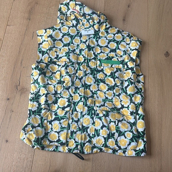 Diane Von Furstenberg Athleisure Floral Packable Travel Chic Colorful Jacket M - Picture 3 of 5